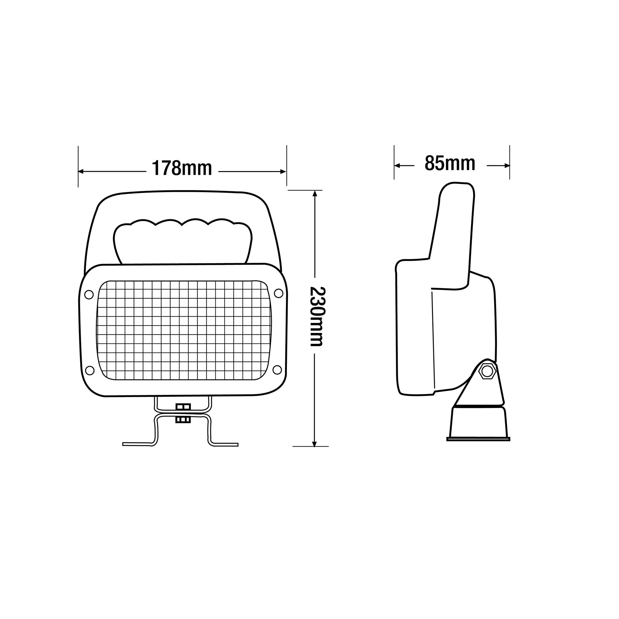 RCV9550 Multi-angle Halogen Work Light tech spec